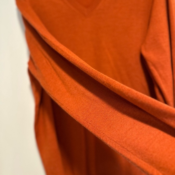 Pronto Uomo Mens Sz:XL 100% extra fine merino wool Burnt Orange Pullover sweater - Picture 9 of 10